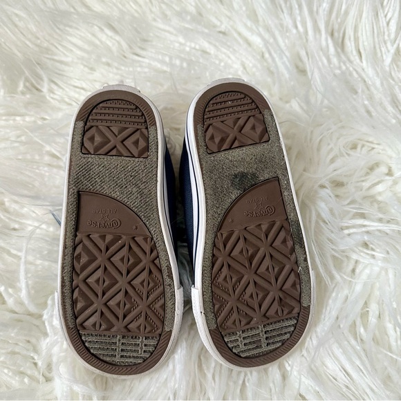 Converse All Star Navy Blue and Orange Toddler Boy Sneaker Shoes Size 10 - Picture 5 of 6